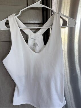 Sincerely Jules White Crossback Tank size large